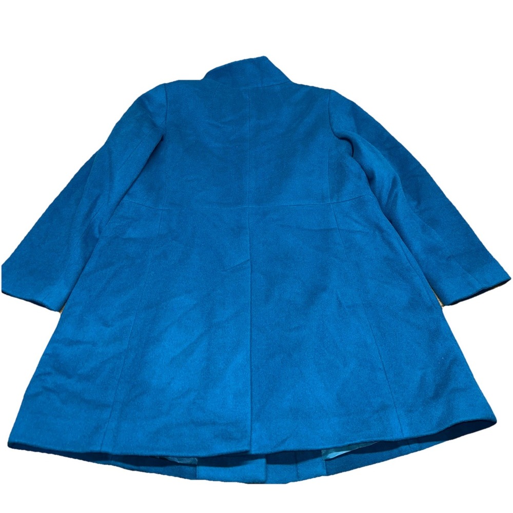 NWOT Talbots Teal Wool Blend‎ Midi Length Button Up Peacoat Women's Petite 12 - Picture 5 of 10